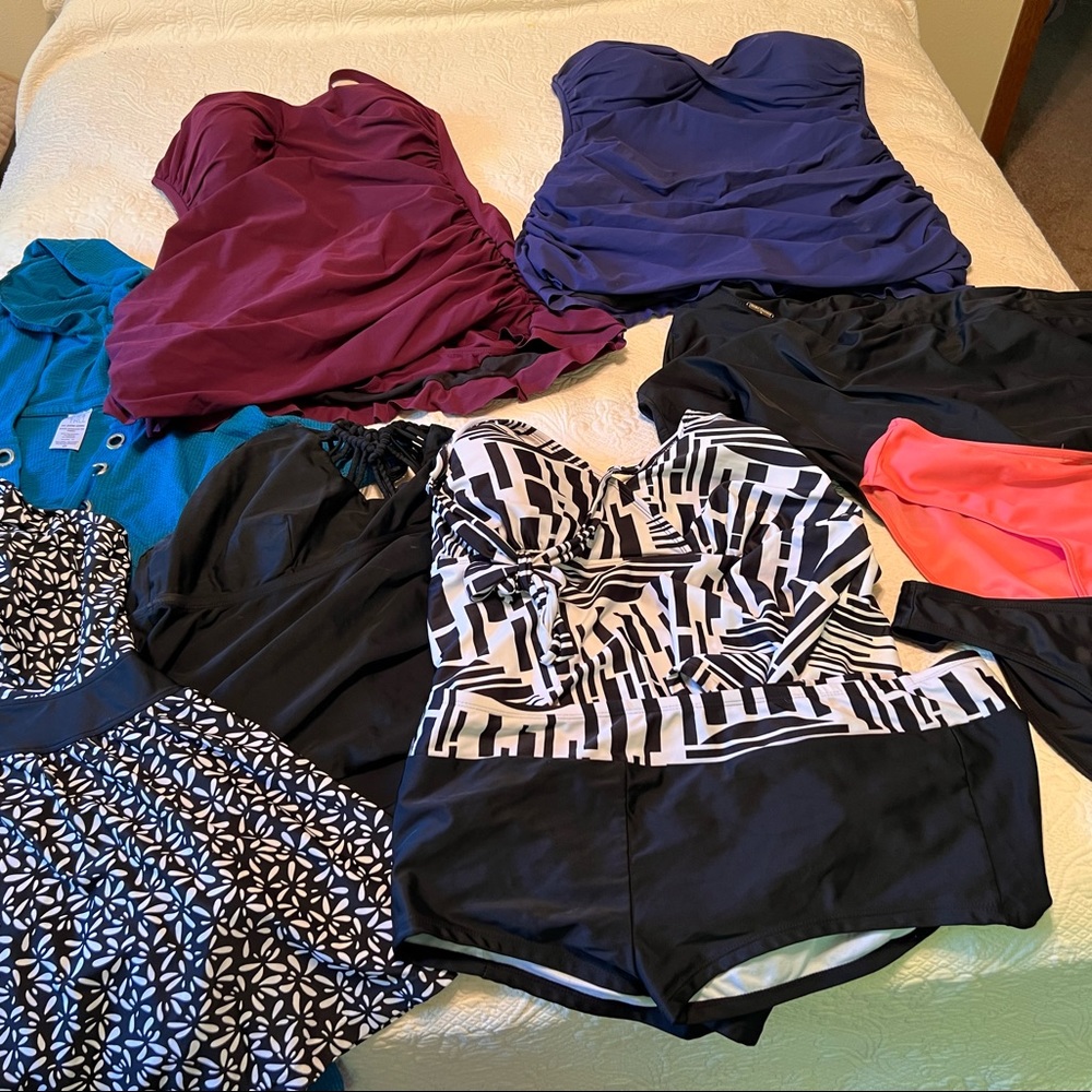 10 lot 1 n 2 piece swim bathing suits women’s 2x 18 20 22